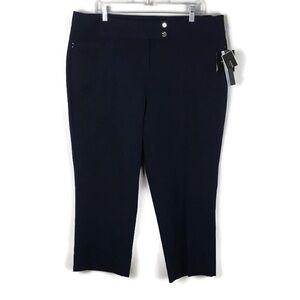 Alfani Core Capri Length Tummy Control Dress Pants in Modern Navy